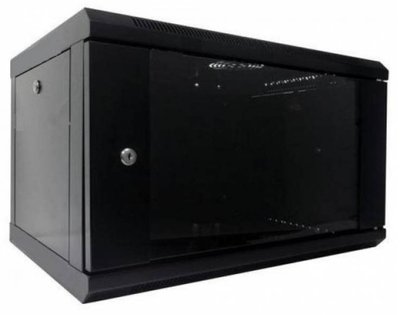 Hypernet WMNC-350-4U-FLAT-BLACK Шкаф коммутационный настенный разборный черный 29005 фото